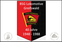 BSG Lokomotive Greifswald Wimpel Jubil&auml;um 40 Jahre
