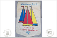 BSG Motor Barth Wimpel Sektion Segeln Jubil&auml;um 35 Jahre